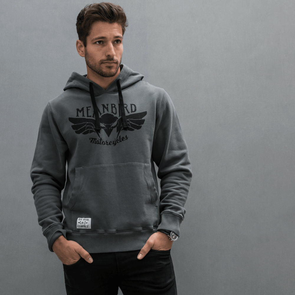 Mean Bird Motorcycles Mens Hoodie Red Torpedo